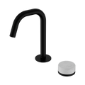 SERENITY PROGRESSIVE BASIN MIXER EDGE SPOUT WITH CARRARA HANDLE MATTE BLACK