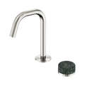 SERENITY PROGRESSIVE BASIN MIXER EDGE SPOUT WITH VERDE ALPI HANDLE BRUSHED NICKEL