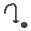 SERENITY PROGRESSIVE BASIN MIXER EDGE SPOUT WITH VERDE ALPI HANDLE GUN METAL