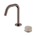 SERENITY PROGRESSIVE BASIN MIXER EDGE SPOUT WITH ROME TRAVERTINE HANDLE BRUSHED BRONZE