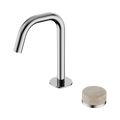 SERENITY PROGRESSIVE BASIN MIXER EDGE SPOUT WITH ROME TRAVERTINE HANDLE CHROME