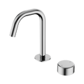 SERENITY PROGRESSIVE BASIN MIXER EDGE SPOUT WITH METAL HANDLE CHROME