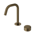 Serenity Progressive Basin Mixer Edge Spout With Metal Handle Tumbled Antique Brass