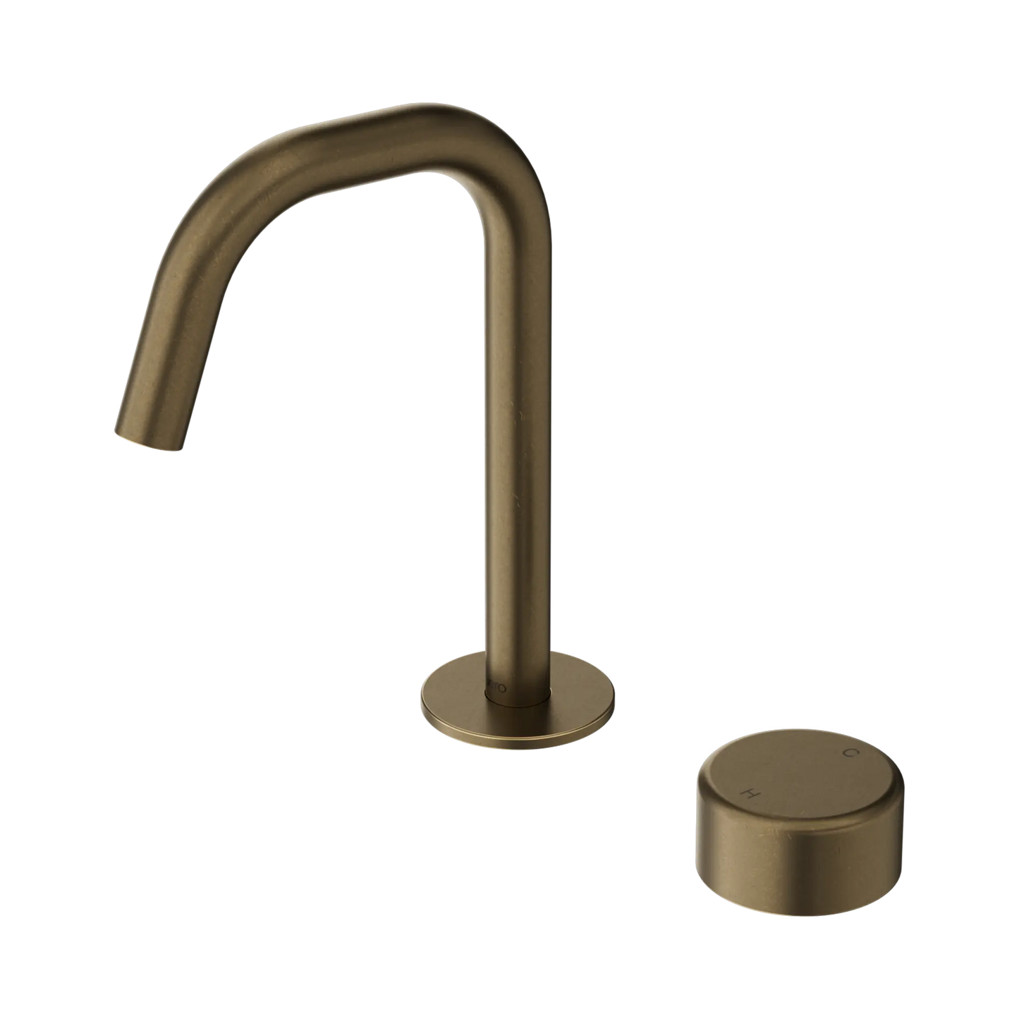 Serenity Progressive Basin Mixer Edge Spout With Metal Handle Tumbled Antique Brass