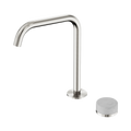 SERENITY PROGRESSIVE BATH/KITCHEN MIXER EDGE SPOUT WITH CARRARA HANDLE BRUSHED NICKEL