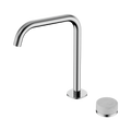 SERENITY PROGRESSIVE BATH/KITCHEN MIXER EDGE SPOUT WITH CARRARA HANDLE CHROME