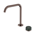 SERENITY PROGRESSIVE BATH/KITCHEN MIXER EDGE SPOUT WITH VERDE ALPI HANDLE BRUSHED BRONZE