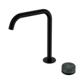 SERENITY PROGRESSIVE BATH/KITCHEN MIXER EDGE SPOUT WITH VERDE ALPI HANDLE MATTE BLACK