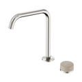 SERENITY PROGRESSIVE BATH/KITCHEN MIXER EDGE SPOUT WITH ROME TRAVERTINE HANDLE BRUSHED NICKEL