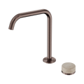 SERENITY PROGRESSIVE BATH/KITCHEN MIXER EDGE SPOUT WITH ROME TRAVERTINE HANDLE BRUSHED BRONZE