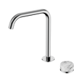 SERENITY PROGRESSIVE BATH/KITCHEN MIXER EDGE SPOUT WITH ARABESCATO CORCHIA HANDLE CHROME