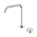 SERENITY PROGRESSIVE BATH/KITCHEN MIXER EDGE SPOUT WITH METAL HANDLE BRUSHED NICKEL