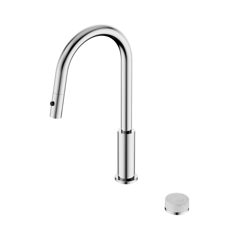 SERENITY PROGRESSIVE PULL OUT KITCHEN SET WITH CARRARA HANDLE CHROME