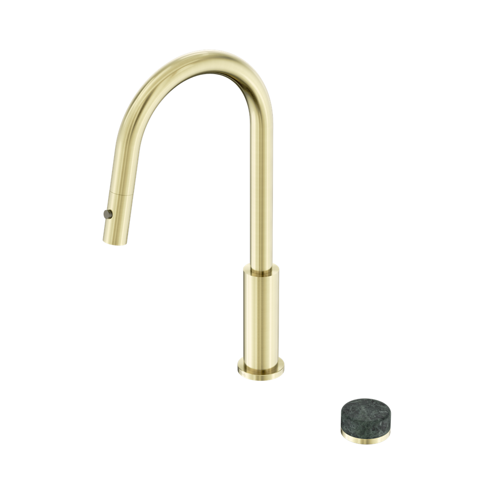 SERENITY PROGRESSIVE PULL OUT KITCHEN SET WITH VERDE ALPI HANDLE BRUSHED GOLD