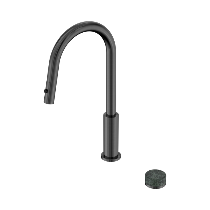 Serenity Progressive Pull Out Kitchen Set With Verde Alpi Handle Gun Metal — Gunmetal, Kitchen Mixers & Taps