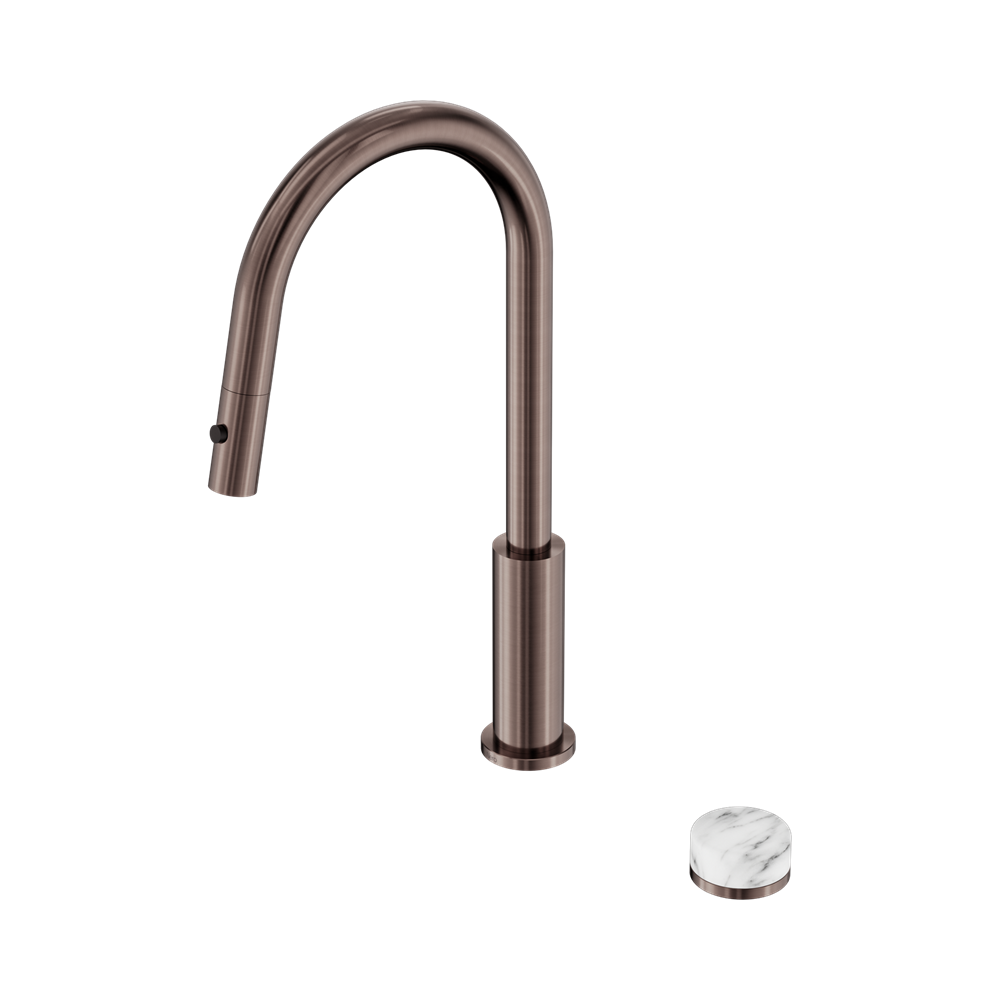 SERENITY PROGRESSIVE PULL OUT KITCHEN SET WITH ARABESCATO CORCHIA HANDLE BRUSHED BRONZE