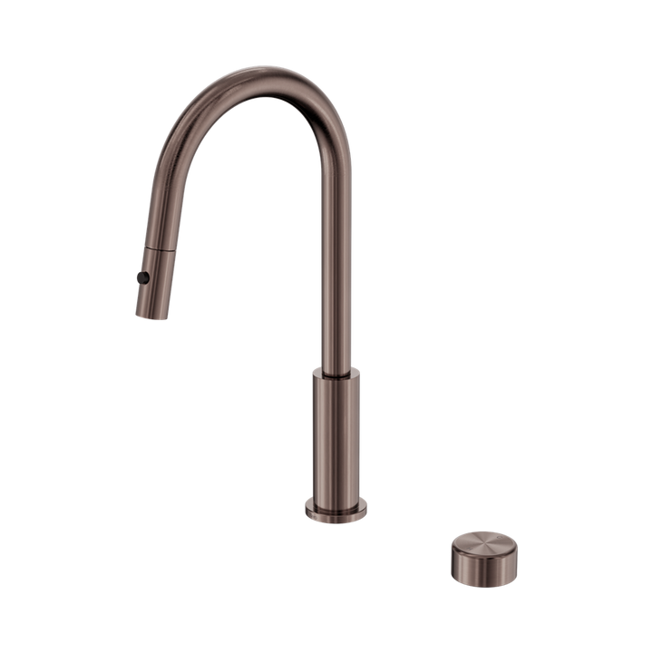 Serenity Progressive Pull Out Kitchen Set With Metal Handle Brushed Bronze — Kitchen Mixers & Taps