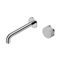 SERENITY PROGRESSIVE WALL BASIN MIXER 160/185/220MM SPOUT WITH CARRARA HANDLE CHROME