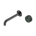 SERENITY PROGRESSIVE WALL BASIN MIXER 160/185/220MM SPOUT WITH VERDE ALPI HANDLE GUN METAL