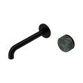 SERENITY PROGRESSIVE WALL BASIN MIXER 160/185/220MM SPOUT WITH VERDE ALPI HANDLE MATTE BLACK