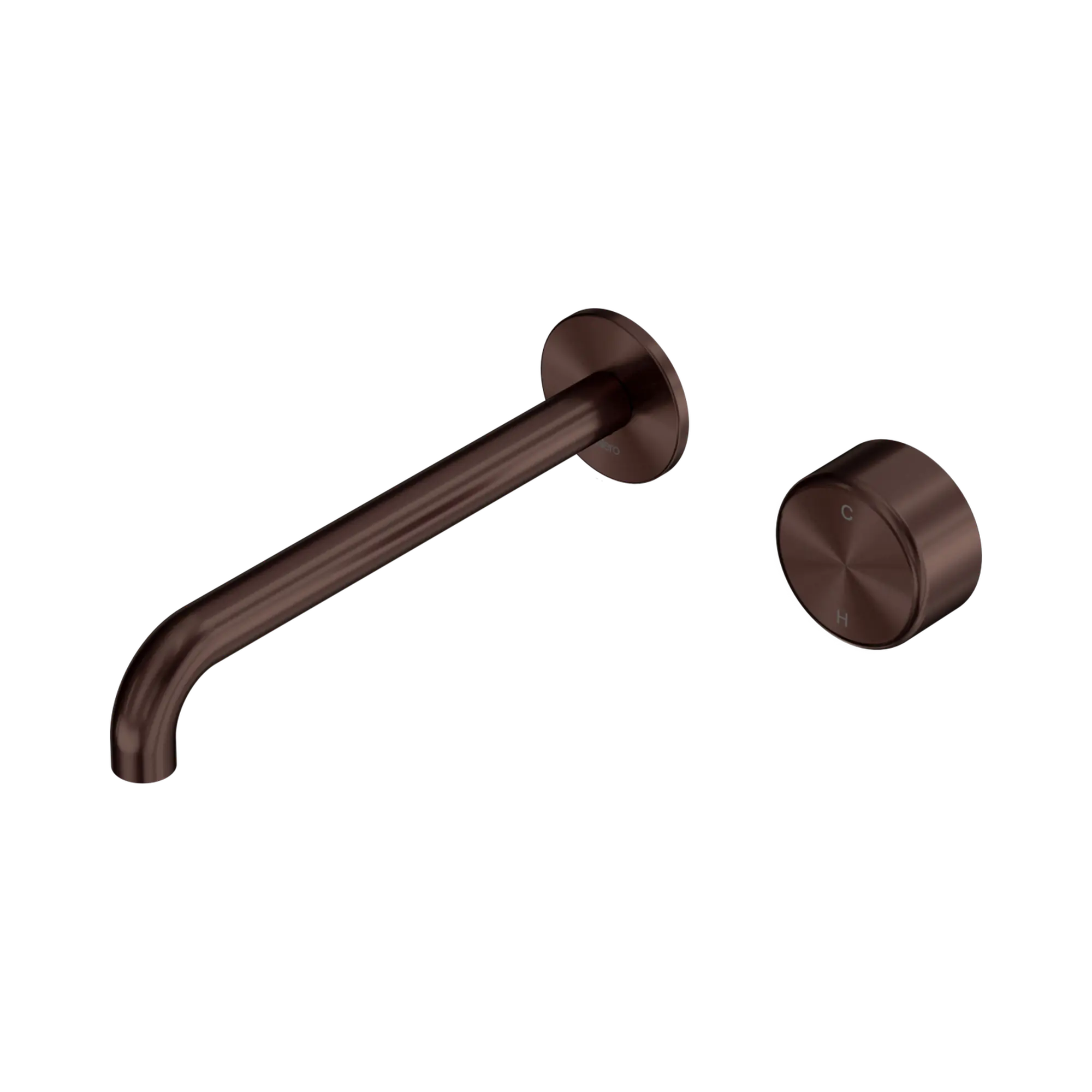 Serenity Progressive Wall Basin Mixer 185/220mm Spout With Metal Handle Rome Bronze