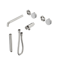 SERENITY PROGRESSIVE SHOWER SYSTEM WITH SPOUT WITH CARRARA HANDLE AND SLIM SHOWER TRIM KIT ONLY BRUSHED NICKEL