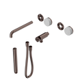 SERENITY PROGRESSIVE SHOWER SYSTEM WITH SPOUT WITH CARRARA HANDLE AND SLIM SHOWER TRIM KIT ONLY BRUSHED BRONZE