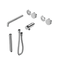 SERENITY PROGRESSIVE SHOWER SYSTEM WITH SPOUT WITH CARRARA HANDLE AND SLIM SHOWER TRIM KIT ONLY CHROME