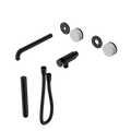 SERENITY PROGRESSIVE SHOWER SYSTEM WITH SPOUT WITH CARRARA HANDLE AND SLIM SHOWER TRIM KIT ONLY MATTE BLACK