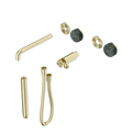 SERENITY PROGRESSIVE SHOWER SYSTEM WITH SPOUT WITH VERDE ALPI HANDLE AND SLIM SHOWER TRIM KIT ONLY BRUSHED GOLD