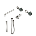 SERENITY PROGRESSIVE SHOWER SYSTEM WITH SPOUT WITH VERDE ALPI HANDLE AND SLIM SHOWER TRIM KIT ONLY BRUSHED NICKEL