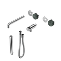 SERENITY PROGRESSIVE SHOWER SYSTEM WITH SPOUT WITH VERDE ALPI HANDLE AND SLIM SHOWER TRIM KIT ONLY CHROME