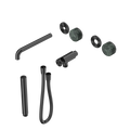 SERENITY PROGRESSIVE SHOWER SYSTEM WITH SPOUT WITH VERDE ALPI HANDLE AND SLIM SHOWER TRIM KIT ONLY GUN METAL
