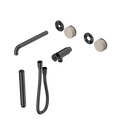 SERENITY PROGRESSIVE SHOWER SYSTEM WITH SPOUT WITH ROME TRAVERTINE HANDLE AND SLIM SHOWER TRIM KIT ONLY GUN METAL