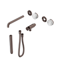 SERENITY PROGRESSIVE SHOWER SYSTEM WITH SPOUT WITH ARABESCATO CORCHIA HANDLE AND SLIM SHOWER TRIM KIT ONLY BRUSHED BRONZE