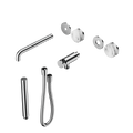 SERENITY PROGRESSIVE SHOWER SYSTEM WITH SPOUT WITH ARABESCATO CORCHIA HANDLE AND SLIM SHOWER TRIM KIT ONLY CHROME