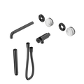 SERENITY PROGRESSIVE SHOWER SYSTEM WITH SPOUT WITH ARABESCATO CORCHIA HANDLE AND SLIM SHOWER TRIM KIT ONLY GUN METAL