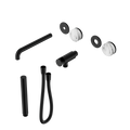 SERENITY PROGRESSIVE SHOWER SYSTEM WITH SPOUT WITH ARABESCATO CORCHIA HANDLE AND SLIM SHOWER TRIM KIT ONLY MATTE BLACK