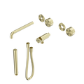SERENITY PROGRESSIVE SHOWER SYSTEM WITH SPOUT WITH METAL HANDLE AND SLIM SHOWER TRIM KIT ONLY BRUSHED GOLD
