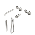 SERENITY PROGRESSIVE SHOWER SYSTEM WITH SPOUT WITH METAL HANDLE AND SLIM SHOWER TRIM KIT ONLY BRUSHED NICKEL