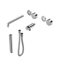 SERENITY PROGRESSIVE SHOWER SYSTEM WITH SPOUT WITH METAL HANDLE AND SLIM SHOWER TRIM KIT ONLY CHROME