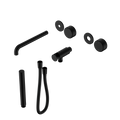 SERENITY PROGRESSIVE SHOWER SYSTEM WITH SPOUT WITH METAL HANDLE AND SLIM SHOWER TRIM KIT ONLY MATTE BLACK
