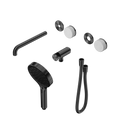 SERENITY PROGRESSIVE SHOWER SYSTEM WITH SPOUT WITH CARRARA HANDLE AND SERENITY HAND SHOWER TRIM KIT ONLY GUN METAL