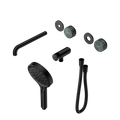 SERENITY PROGRESSIVE SHOWER SYSTEM WITH SPOUT WITH VERDE ALPI HANDLE AND SERENITY HAND SHOWER TRIM KIT ONLY MATTE BLACK