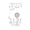 SERENITY PROGRESSIVE SHOWER SYSTEM WITH SPOUT WITH METAL HANDLE AND SERENITY HAND SHOWER TRIM KIT ONLY MATTE BLACK