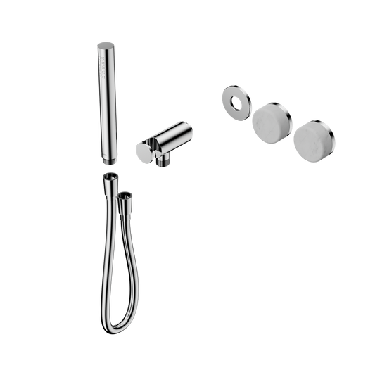 SERENITY PROGRESSIVE SHOWER SYSTEM WITH CARRARA HANDLE AND SLIM SHOWER TRIM KIT ONLY CHROME