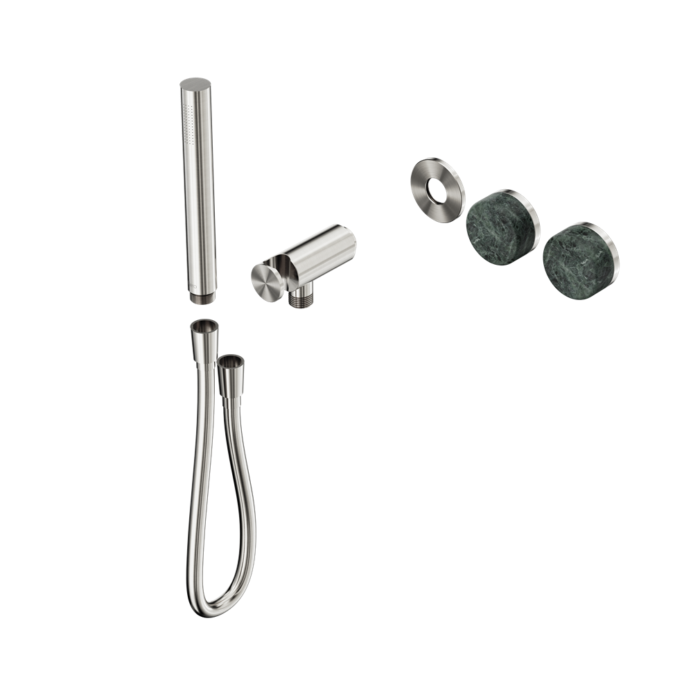 SERENITY PROGRESSIVE SHOWER SYSTEM WITH VERDE ALPI HANDLE AND SLIM SHOWER TRIM KIT ONLY BRUSHED NICKEL