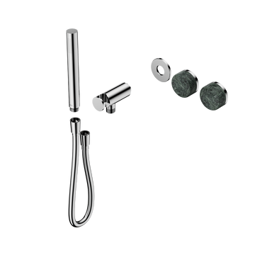 Serenity Progressive Shower System With Verde Alpi Handle And Slim Shower Trim Kit Only Chrome — Chrome & Stainless