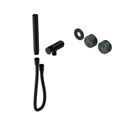 SERENITY PROGRESSIVE SHOWER SYSTEM WITH VERDE ALPI HANDLE AND SLIM SHOWER TRIM KIT ONLY MATTE BLACK