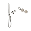 SERENITY PROGRESSIVE SHOWER SYSTEM WITH ROME TRAVERTINE HANDLE AND SLIM SHOWER TRIM KIT ONLY BRUSHED NICKEL